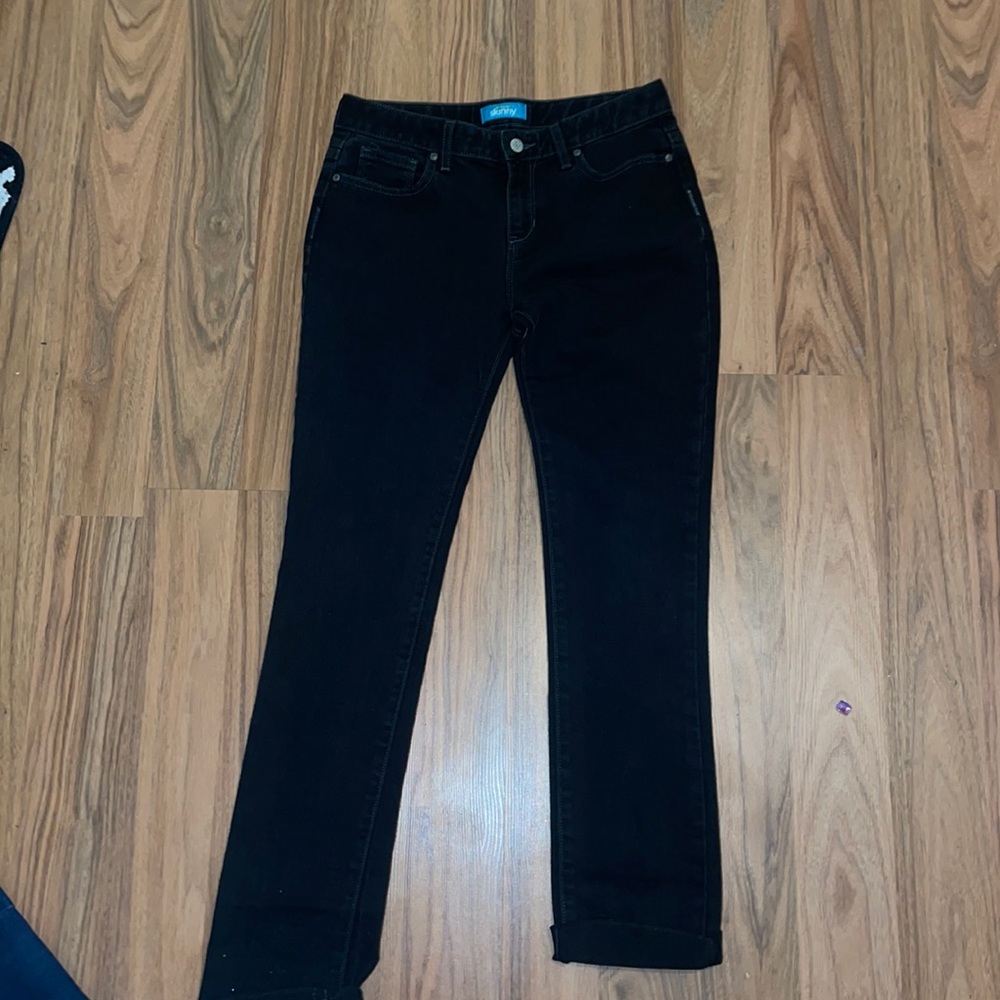 Black regular jeans